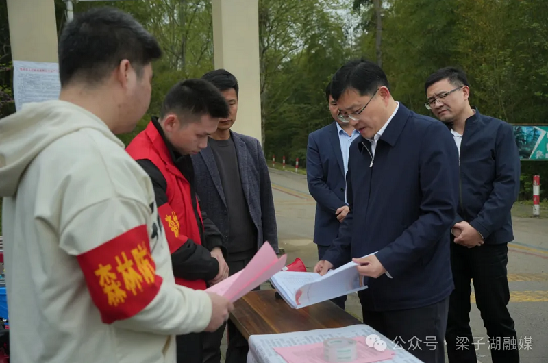 区领导检查森林防火和清明安全祭扫工作